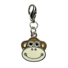 Happy Monkey Face Enamel Charm